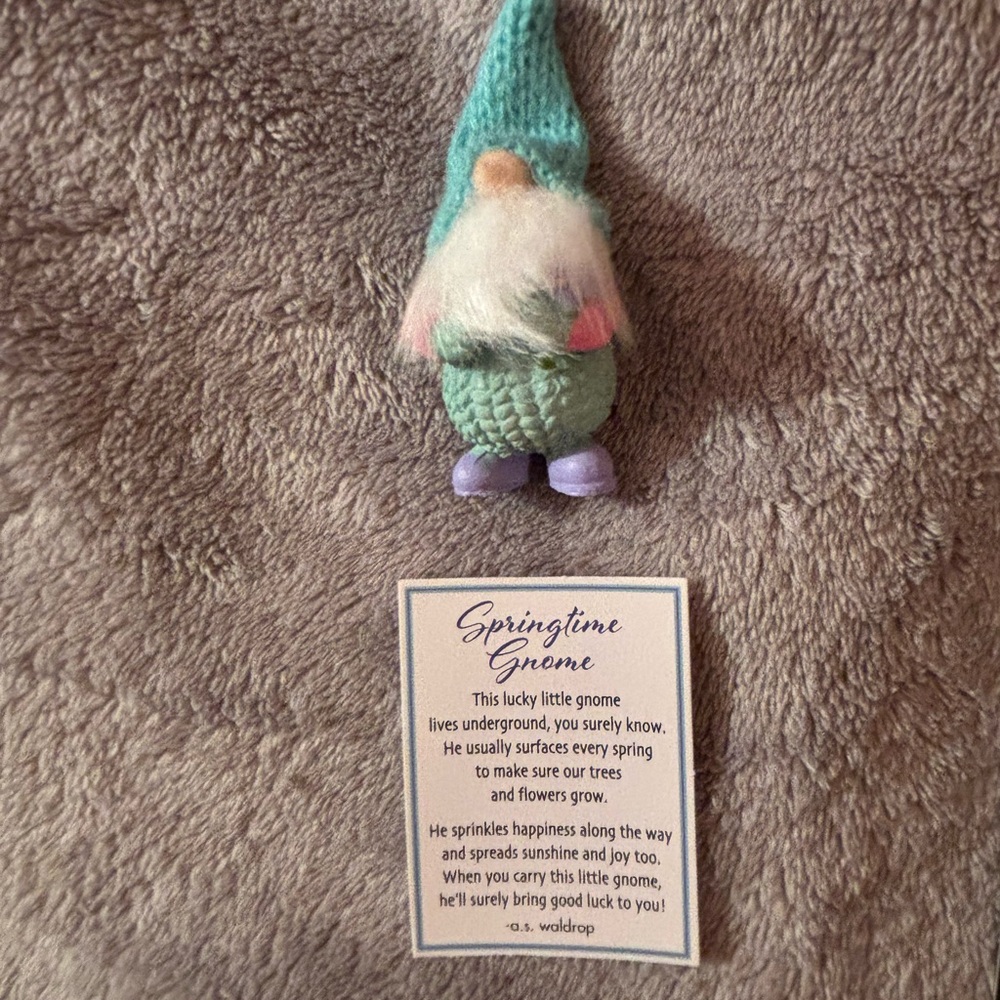 GANZ Whimsical Green and Pink Gnome Figurine